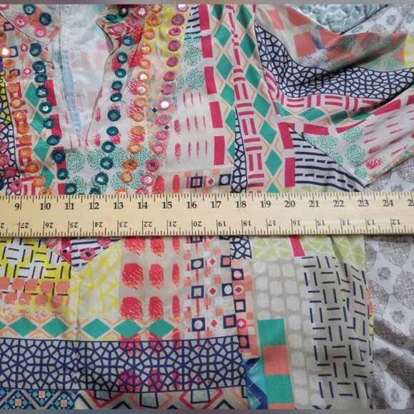 Soft Surroundings Summerfest Colorful Boho Patchwork - Style Dress Size XL - Picture 5 of 8